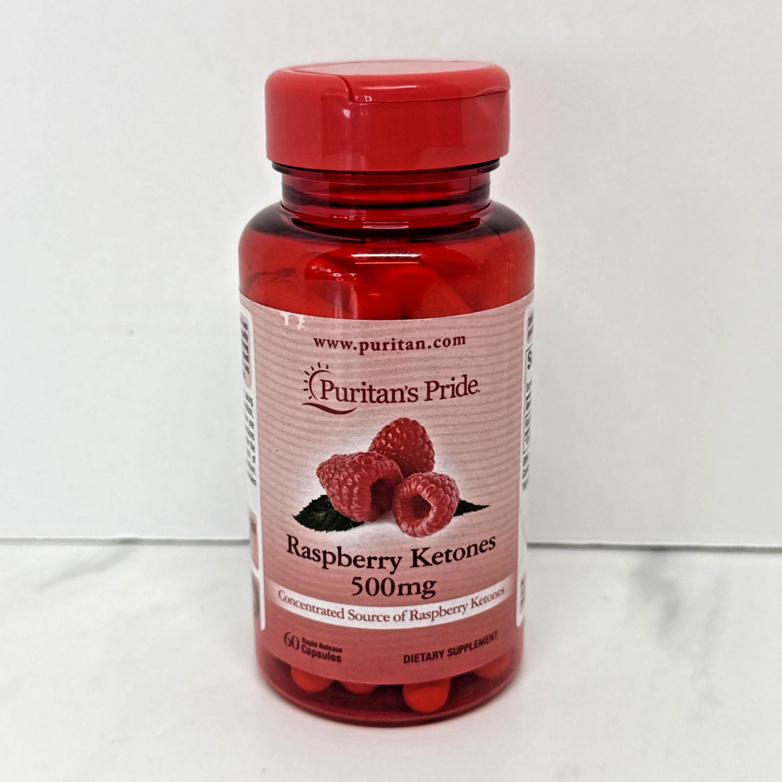 Puritan’s Pride Raspberry Ketones 500 mg – 60 Capsules – EXP 08/27