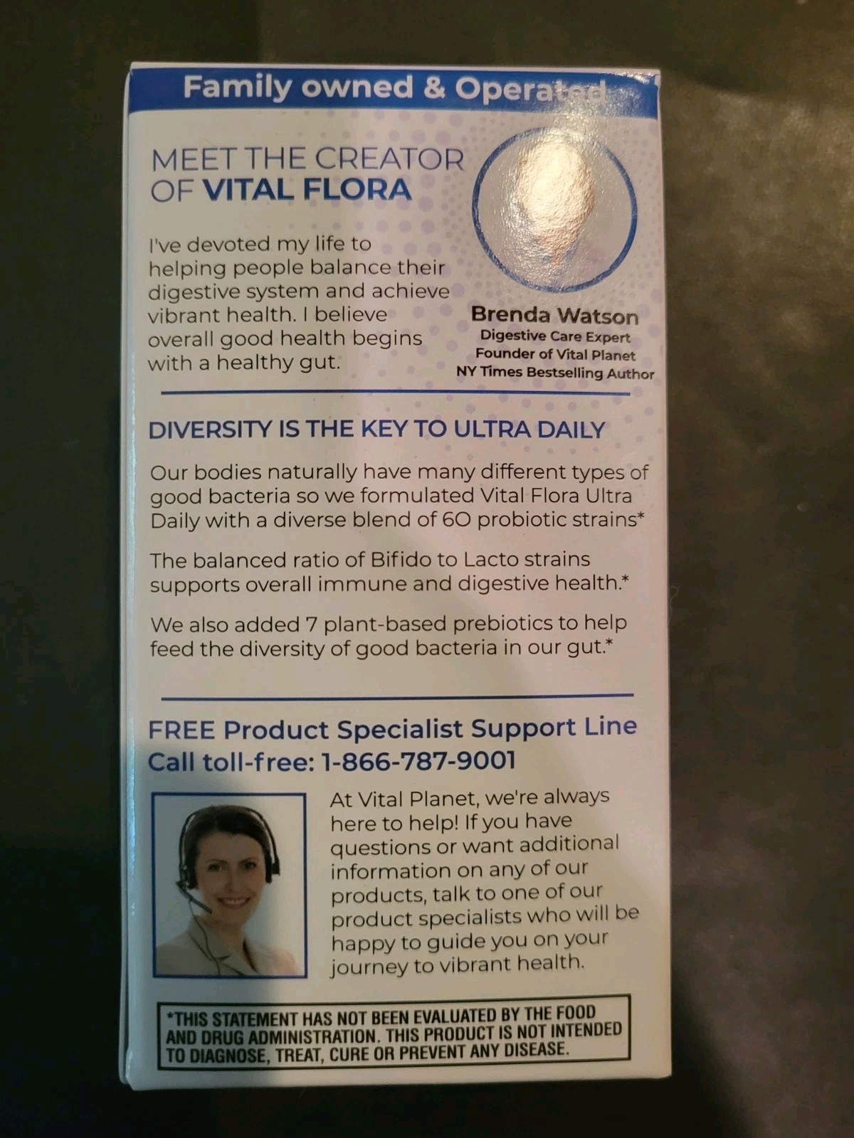 Vital Flora Ultra Daily Probiotic 30 Capsules 60 Billion CFU for Gut Health 5/26