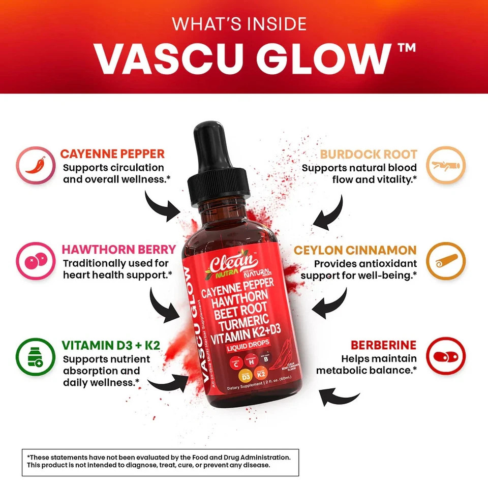 3Pack Cayenne Pepper Hawthorn Beet Root Turmeric Vitamin K2+D3 Liquid Drops