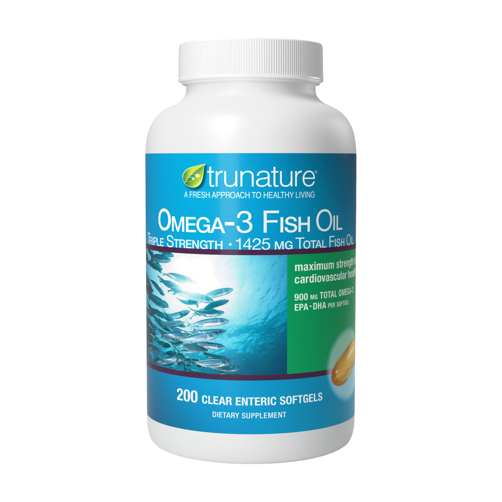 Trunature Triple Strength Omega-3 900 Mg, Heart And Joint Health, 200 Softgels