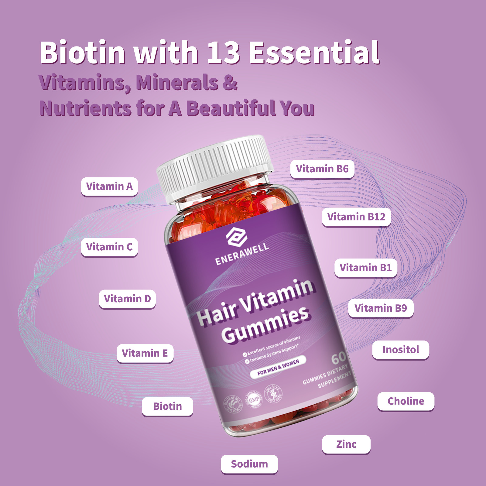 Multi Vitamin Gummies – Immune Support, Hair, Skin and Nail Health | 02/07/2027