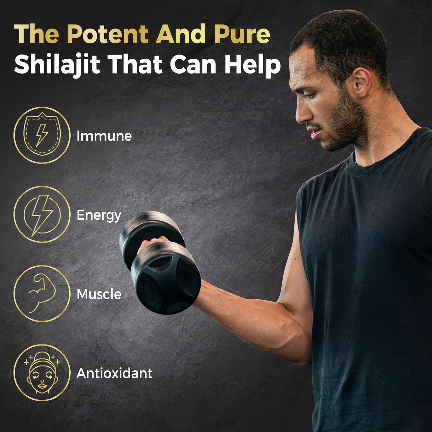 Shilajit Himalayan Gummies with Ashwagandha & Black Musli Gokshura – Natural Ene