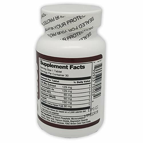 Germa Sales Biliares Ox Bile Enzymatic Digestant Natural Supplement 30 Tabs