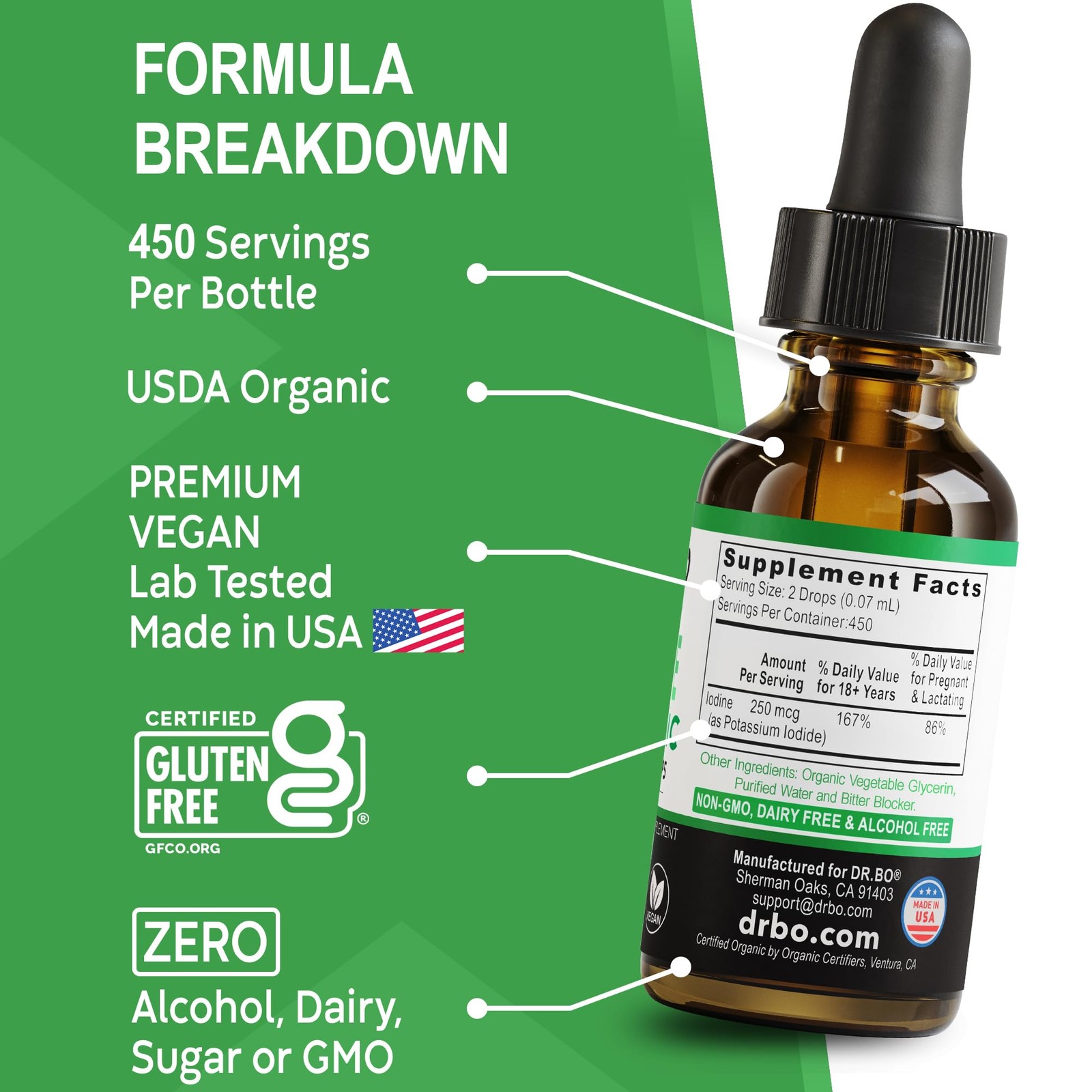 Iodine Liquid Drops Potassium Iodide – 1 Year Supply Pure 1 Fl Oz (Pack of 1)
