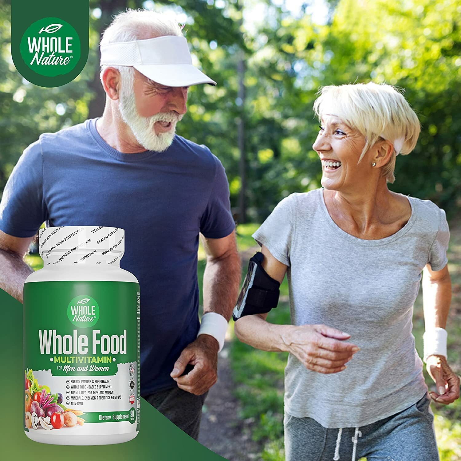 Whole Food Multivitamin for Plus Digestive Enzymes, Probiotics & Omegas, Non GMO