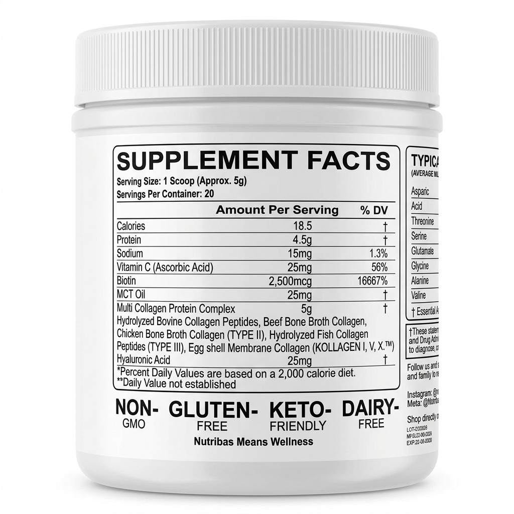 Protein with Collagen Peptides, with Vitamin C for Men Women, Health & Beauty