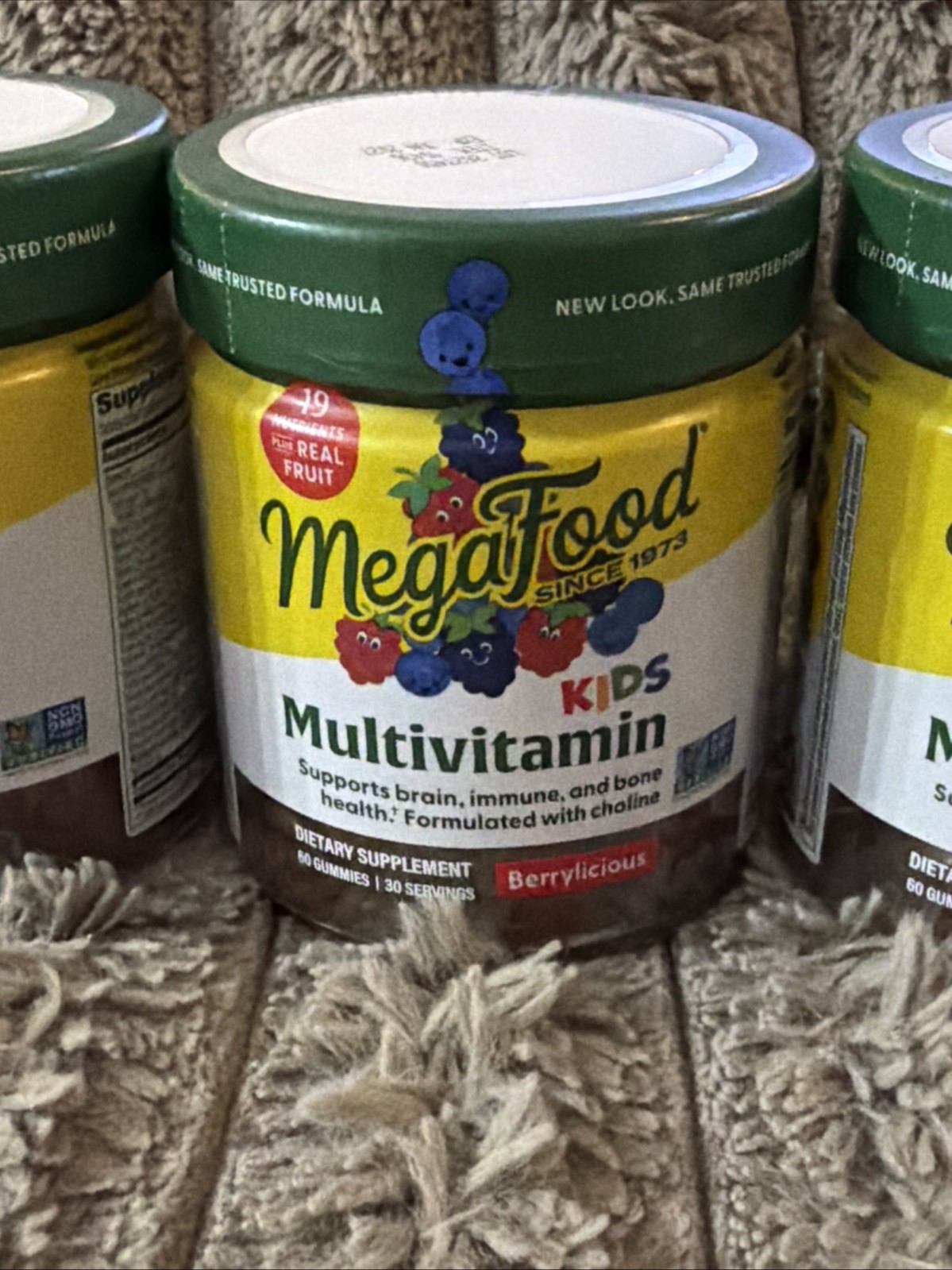 MegaFood Kids Multivitamin 60 Count Each – Lot Of 3 – 06/2027 – Berrylicious