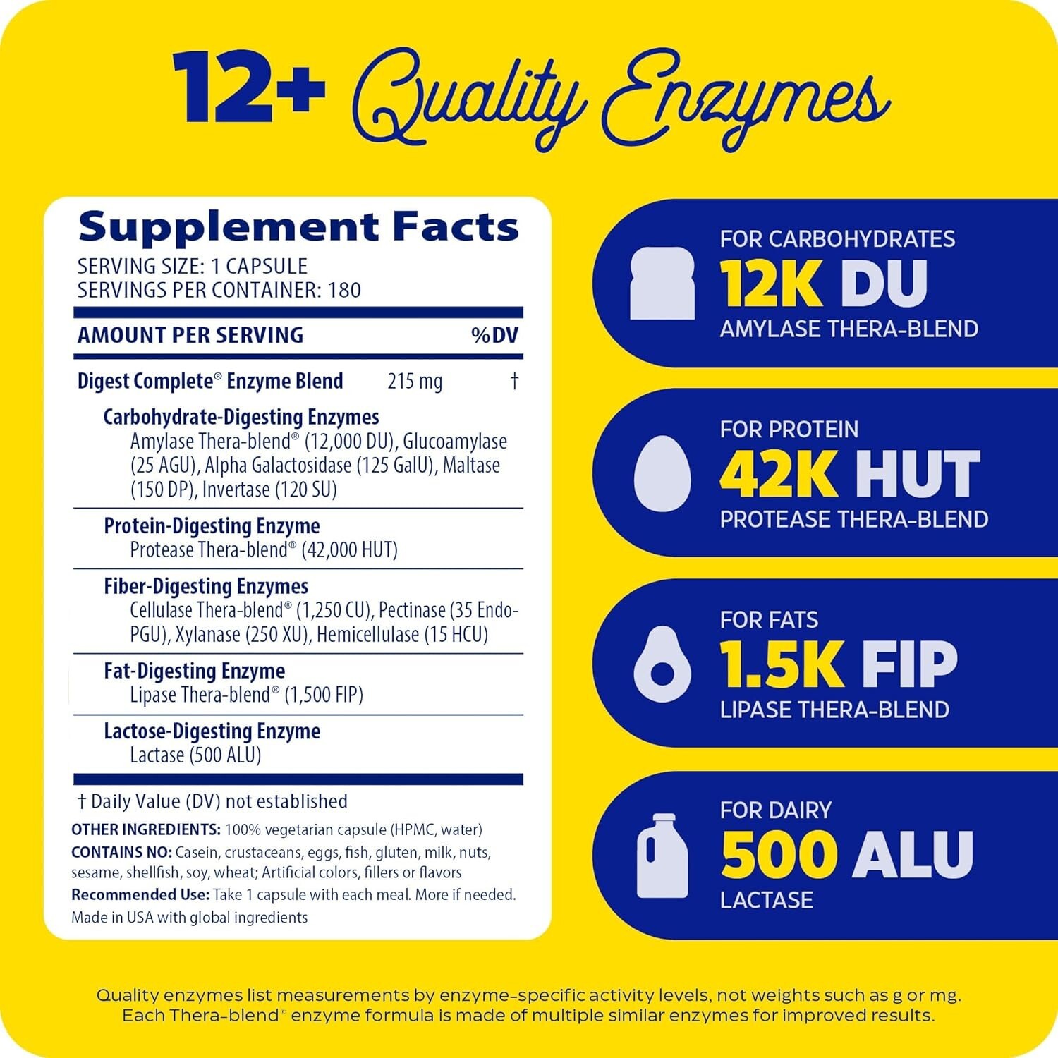 Enzymedica, Digest Complete, Full-Range, Everyday Digestive Enzymes 180 Capsules
