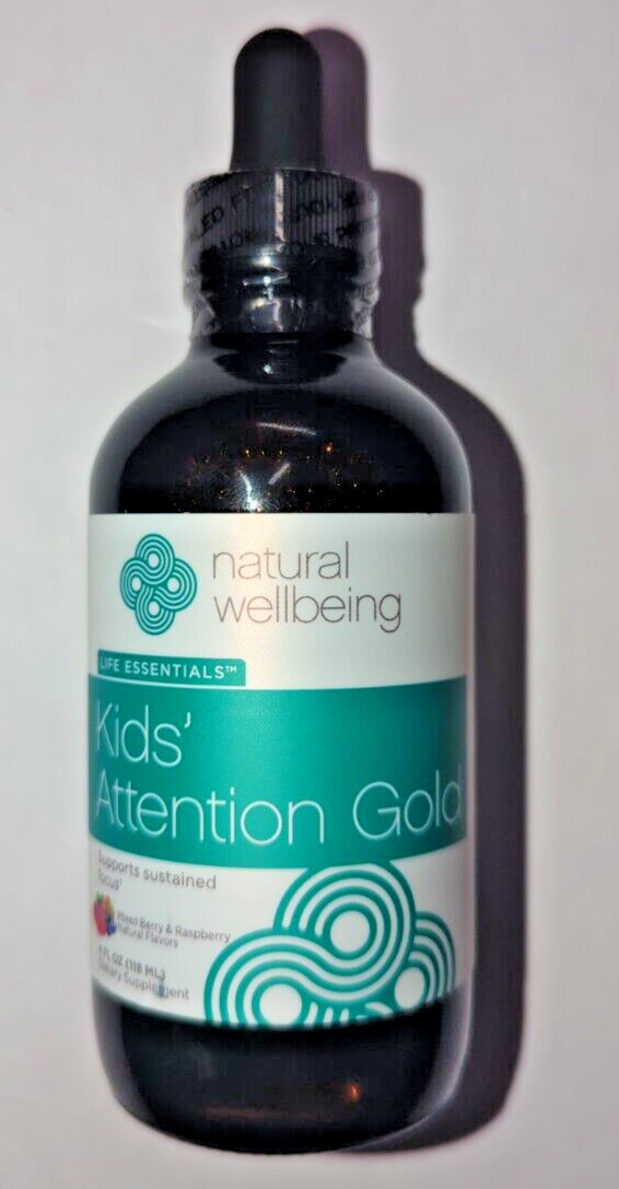 Natural Wellbeing- Kids’ Attention Gold – Natural Support for Focus – EXP. 06/25