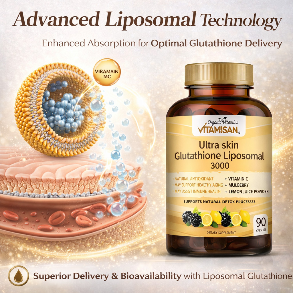 Glutathione Liposomal 3000 + Vitamin C Antioxidant Support 90 Caps