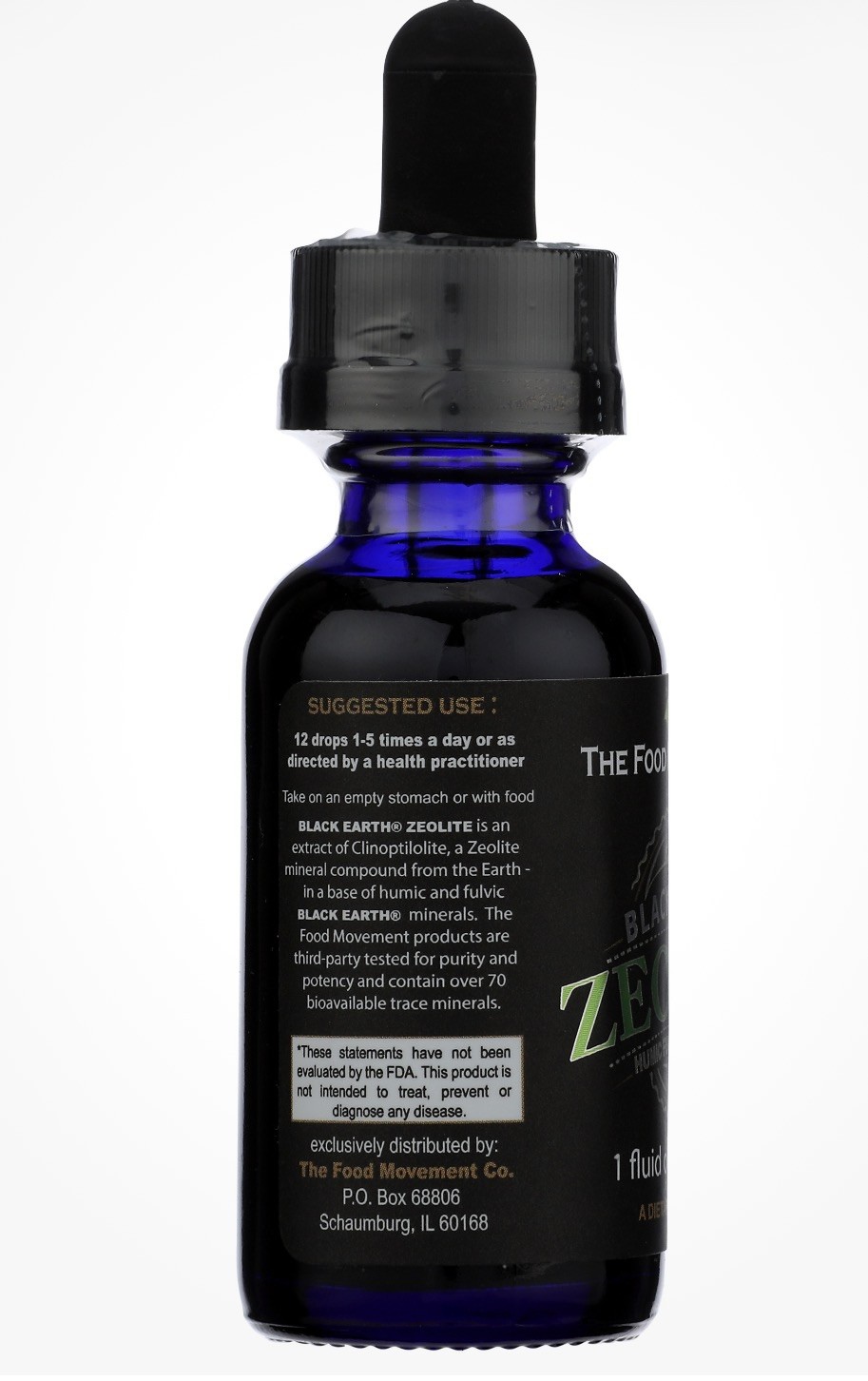 The Food Movement CO – Black Earth Zeolite with Humic Fulvic Acids – 1oz EXP1/29