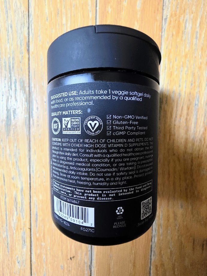 Sports Research D3 + K2, 160 Veggie Softgels