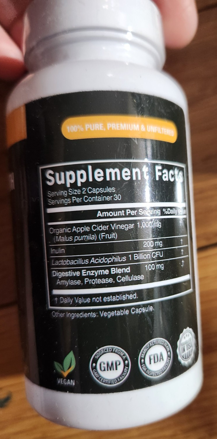 Vital Gut Health 4In1 Formula w/ Apple Cider Vinegar , 60 CAPS