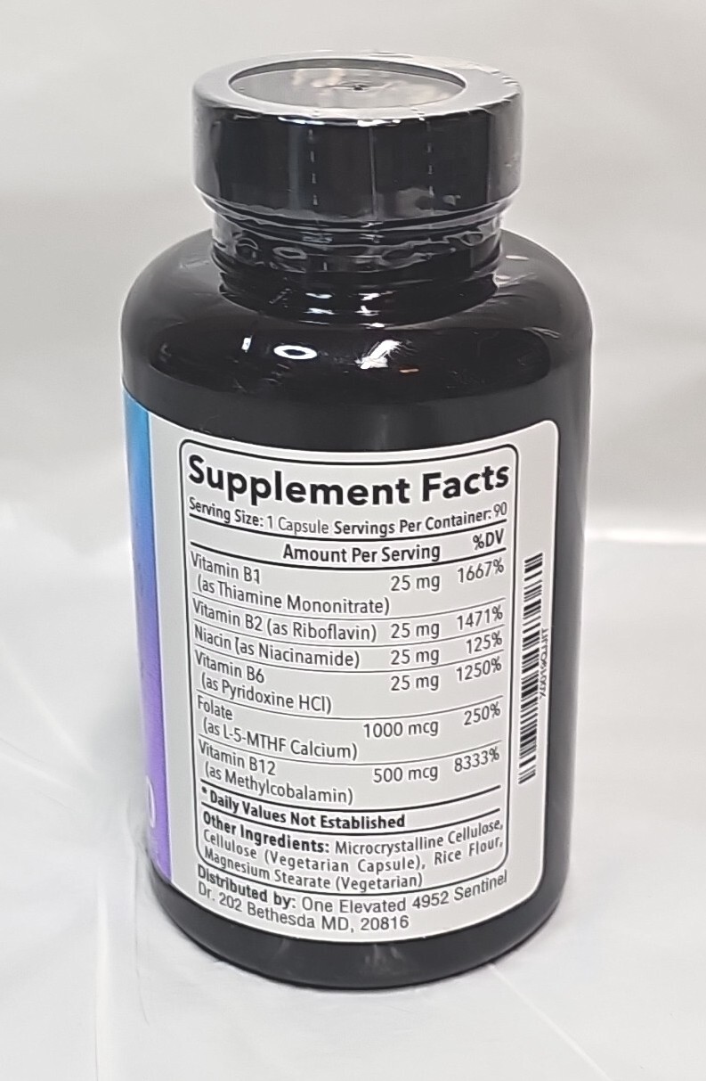 One Elevated Methyl Folate B12 Dietary Supliment 90 Capsules Exp. 10/31/2025 NEW