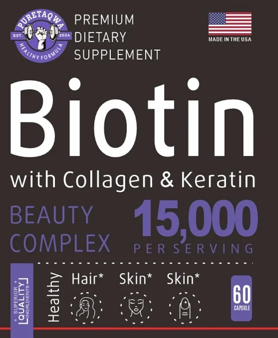 Unlock Radiant Hair and Glowing Skin with Biotin Capsules – 15,000 MCG