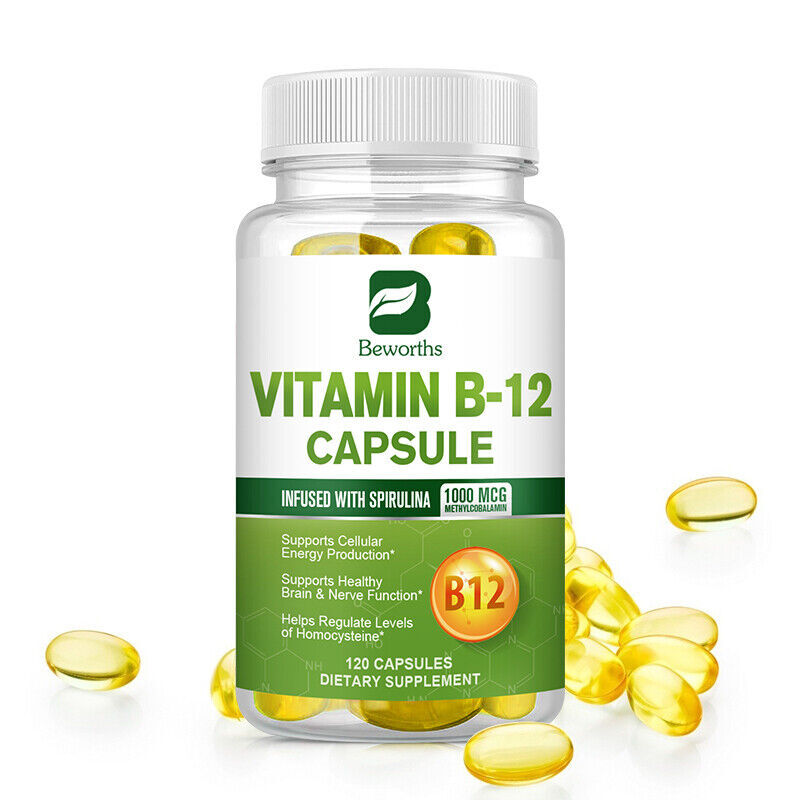 120 Capsules Vitamin B12 1000mcg,High Absorption Vitamin B-12 Energy Support