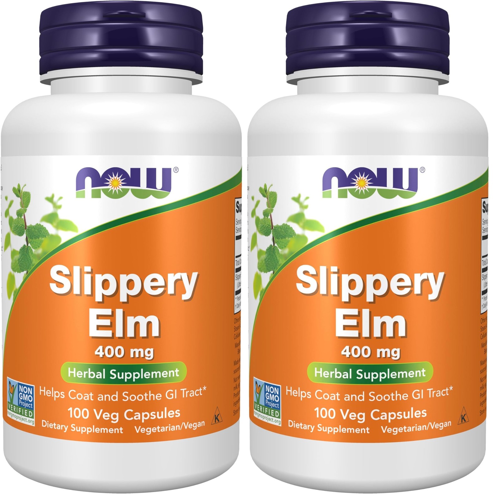 NOW Supplements, Slippery Elm (Ulmus rubra) 400 mg, Herbal Supplement, 100 Veg C