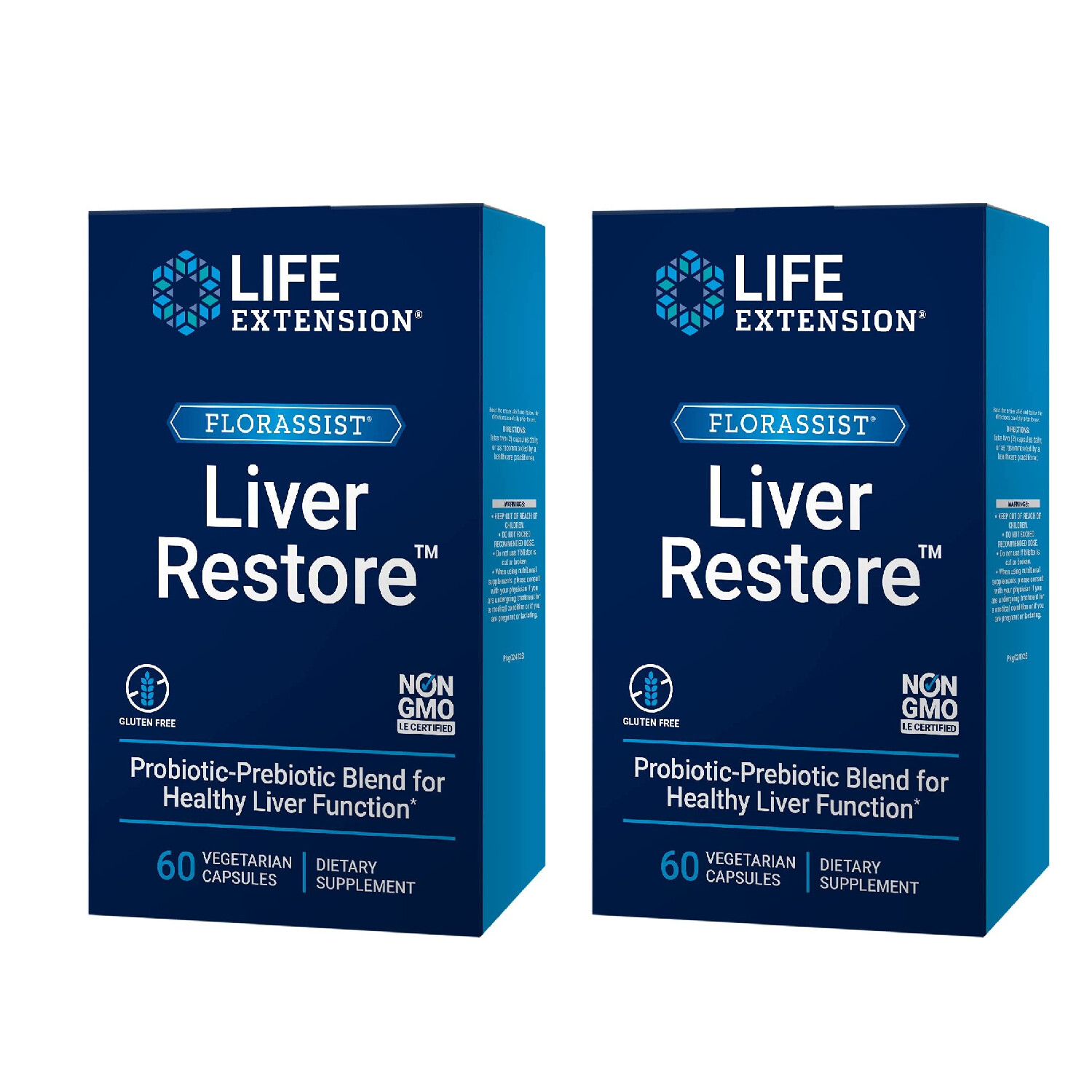 Life Extension FLORASSIST Liver Restore Probiotics & Prebiotics Liver Health 2pk