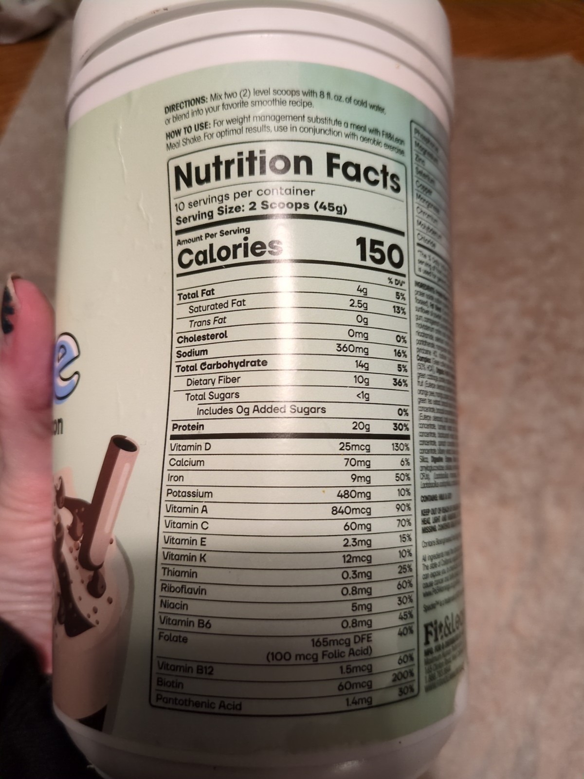 Fit & Lean Meal Shake, Fat Burning 16 Ounce Chocolate Milkshake 7/27