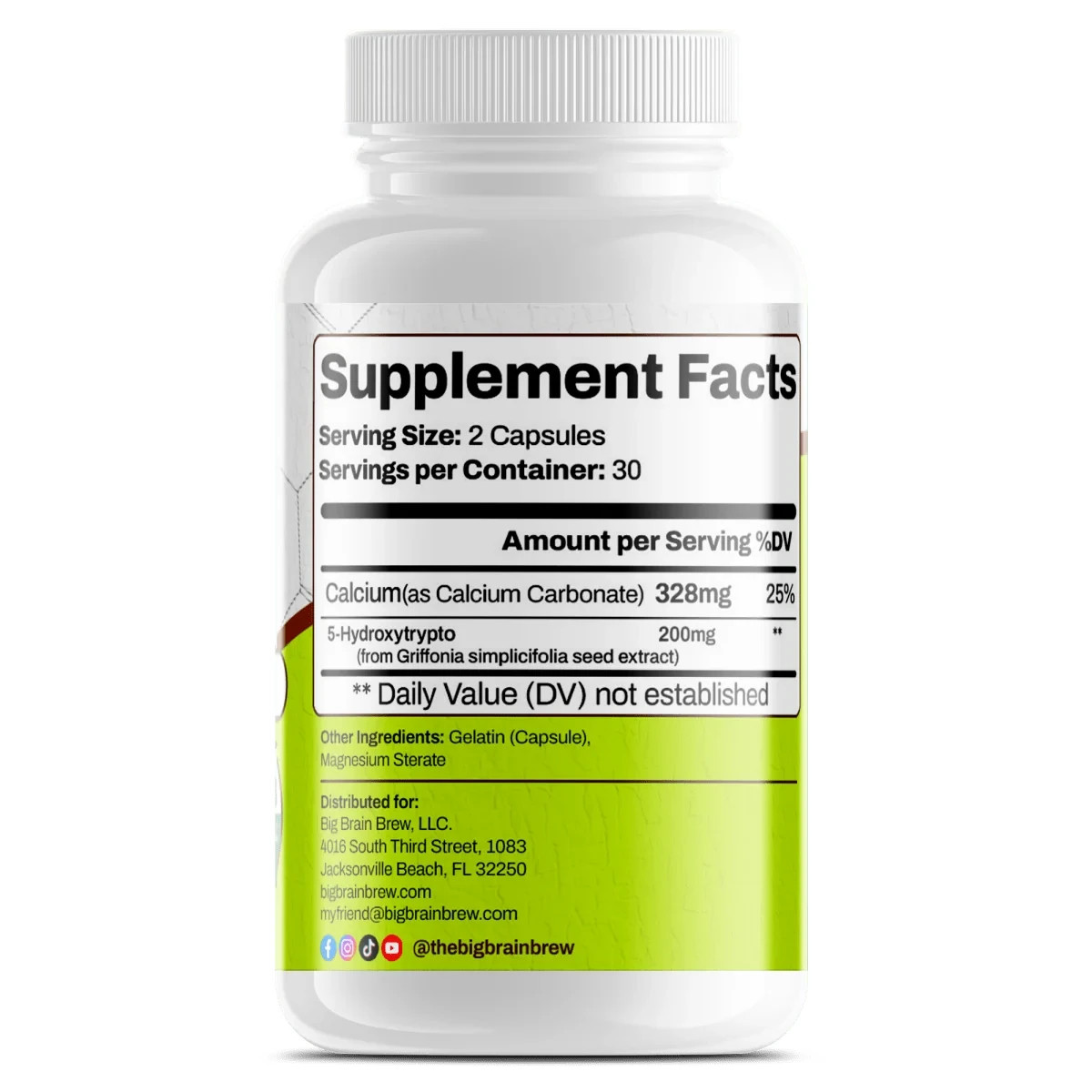 5-HTP 200mg Mood & Sleep Support Dietary Supplement 60 Capsules