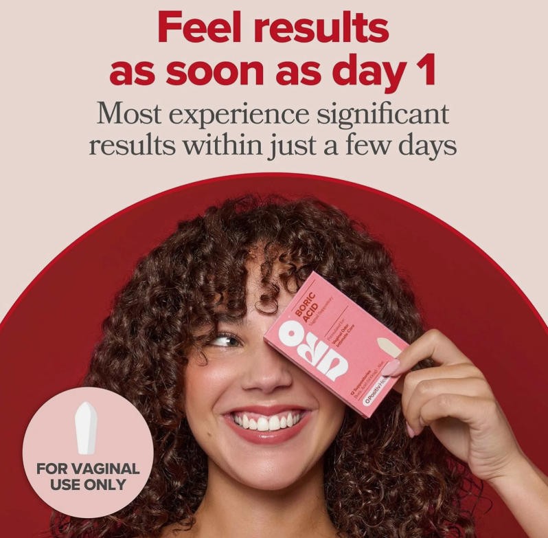 O Positiv URO 12 pieces with Boric Acid Boric Acid Vaginal Suppository