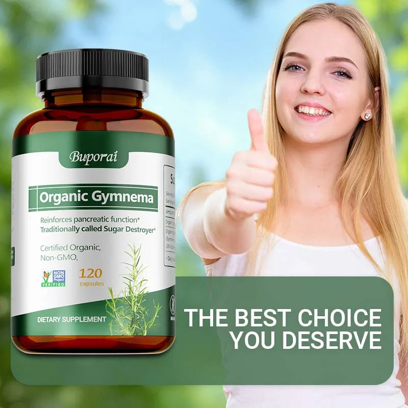 Organic Gymnema 120pcs – Supports Metabolism and Healthy Gut Function, Non-GMO