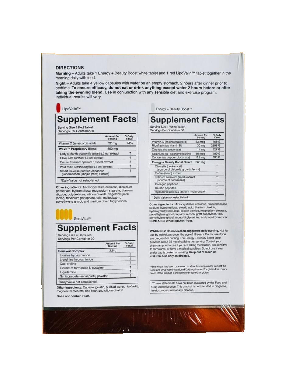 SeroVital Advanced Dietary Supplement 120 Count Per Box Pack of 3 Factory Sealed