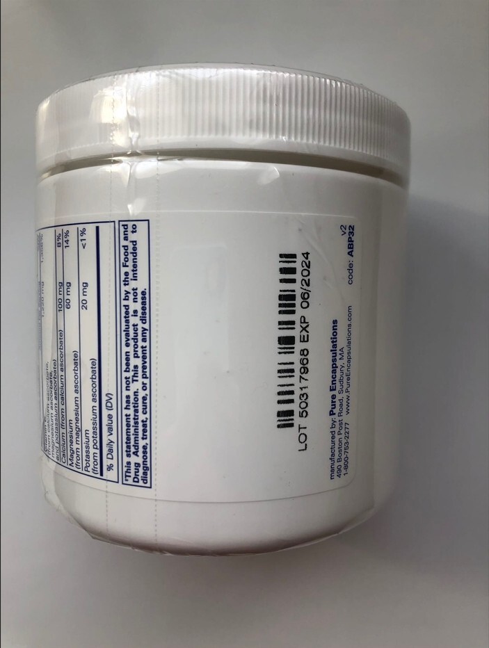 PURE ENCAPSULATIONS Buffered Ascorbic Acid Powder 8oz (227g)/ Exp 06/2024