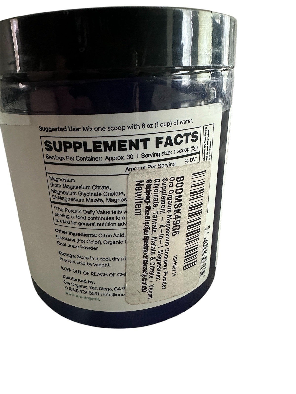 Magnesium Complex Powder Glycinate Taurate Malate Citrate Sleep Calm 30 Serv