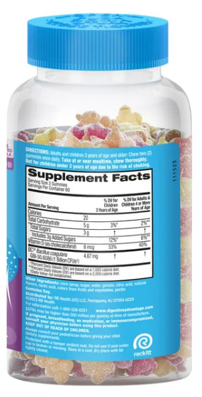 Schiff Digestive Advantage Probiotic Gummies – 120 Count– Daily Digestive Health