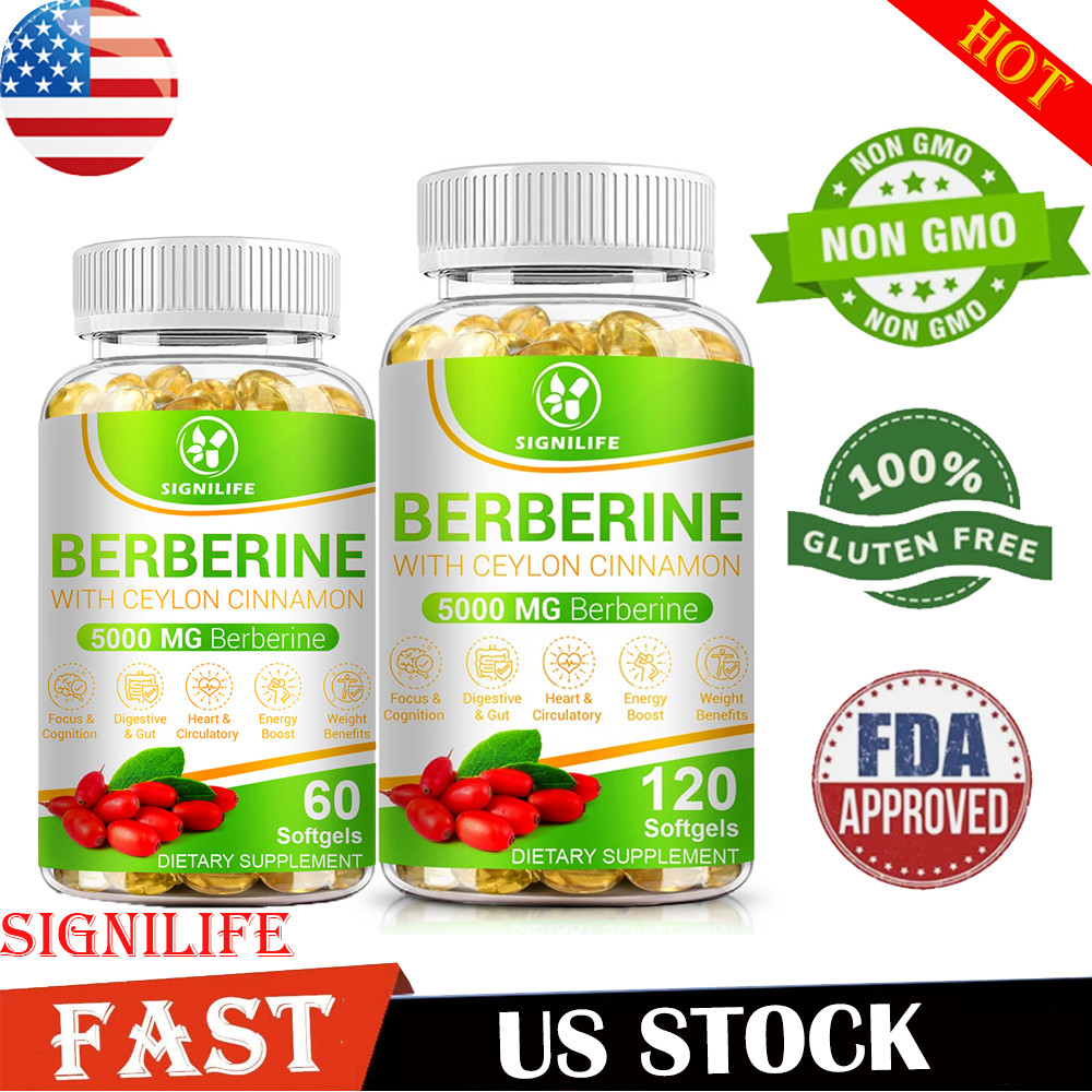 Berberine with Ceylon Cinnamon 5000mg 120 Caps Heart Health & Immune – US