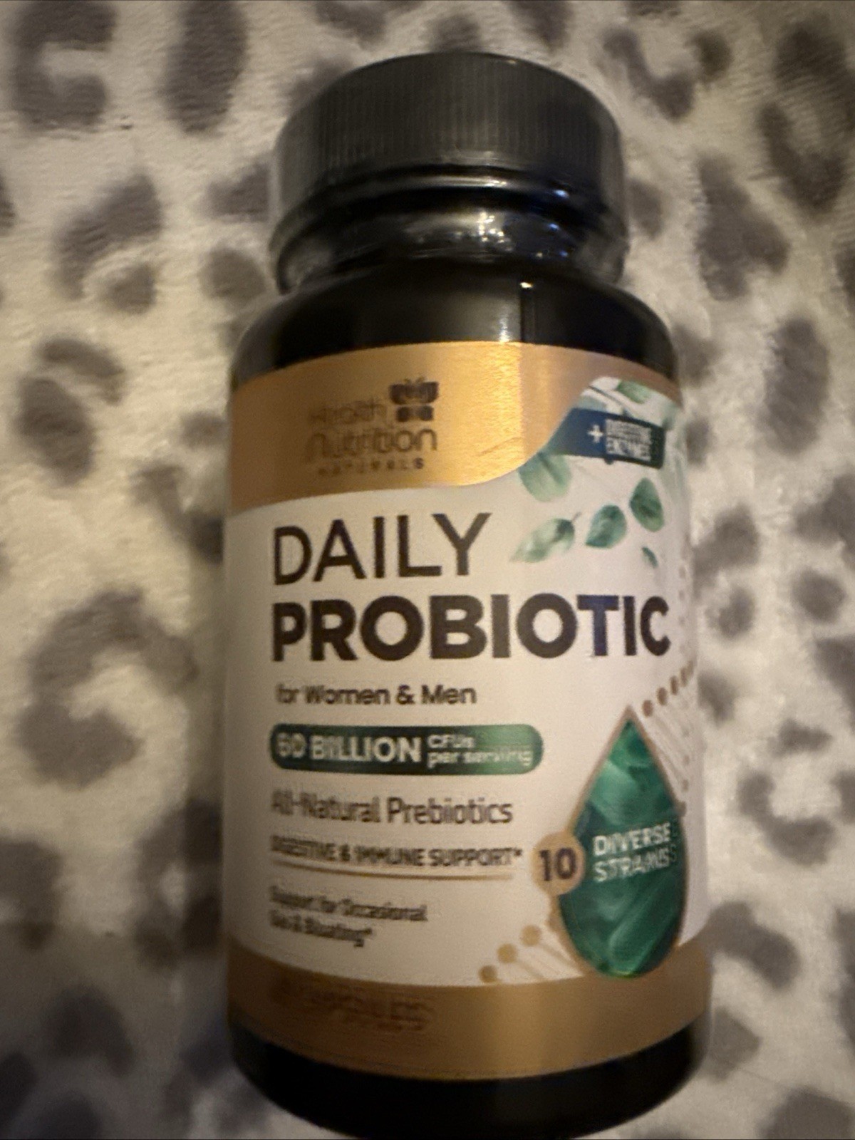 Probiotics 60 Billion CFU + 10 Strains – Daily Probiotic Lactobacillus Blend Gut