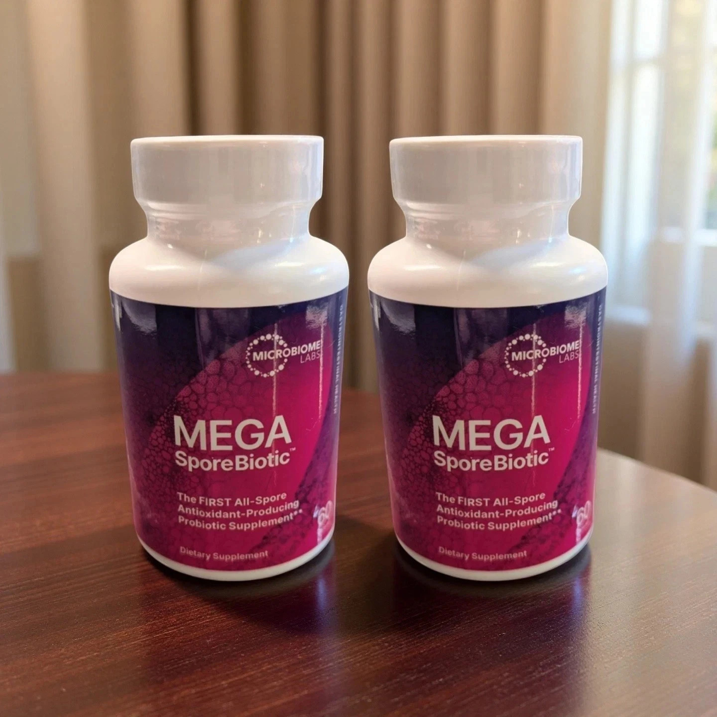 2PCS-Mega Sporebiotic 60 Capsules Microbiome Labs, probiotic supplement….