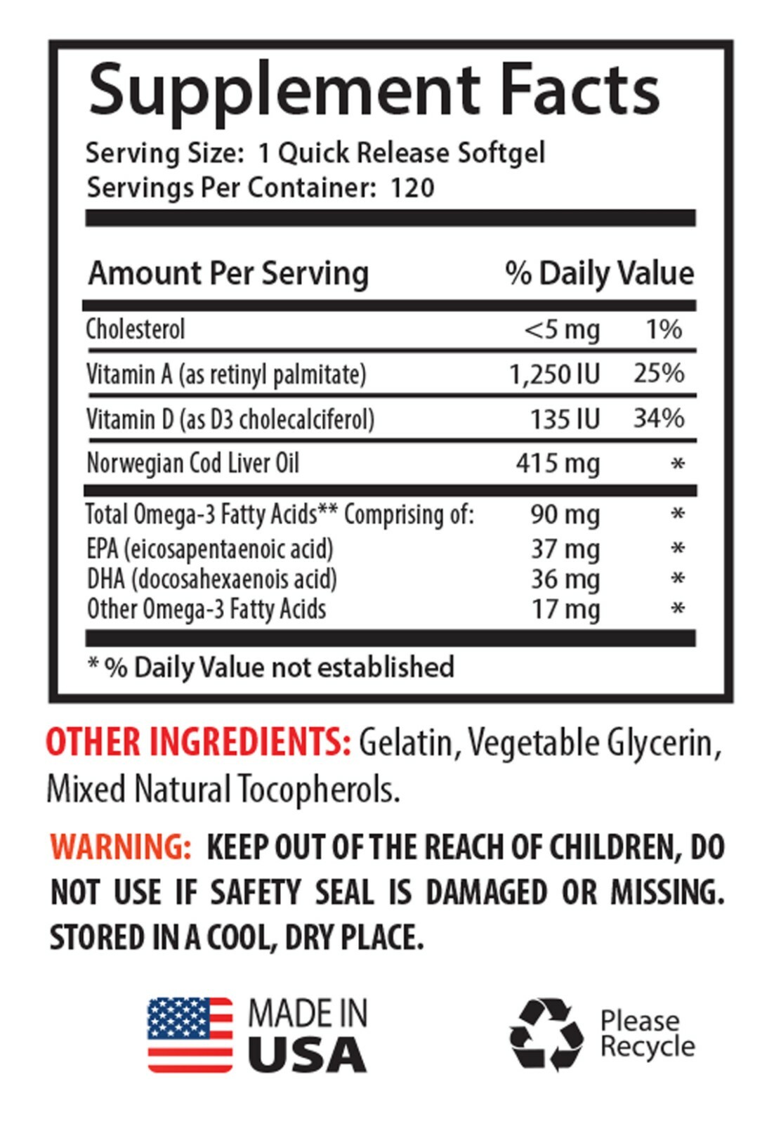 Fresh Omega 3 Softgels – Norwegian Cod Liver Oil 600mg – Brain SuperFood 1B