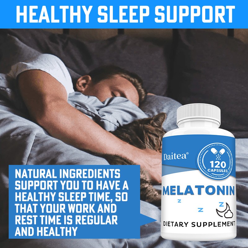 Easy To Swallow Melatonin 5mg 120 Capsules Non Gmo Gluten Free Healthy Sleep