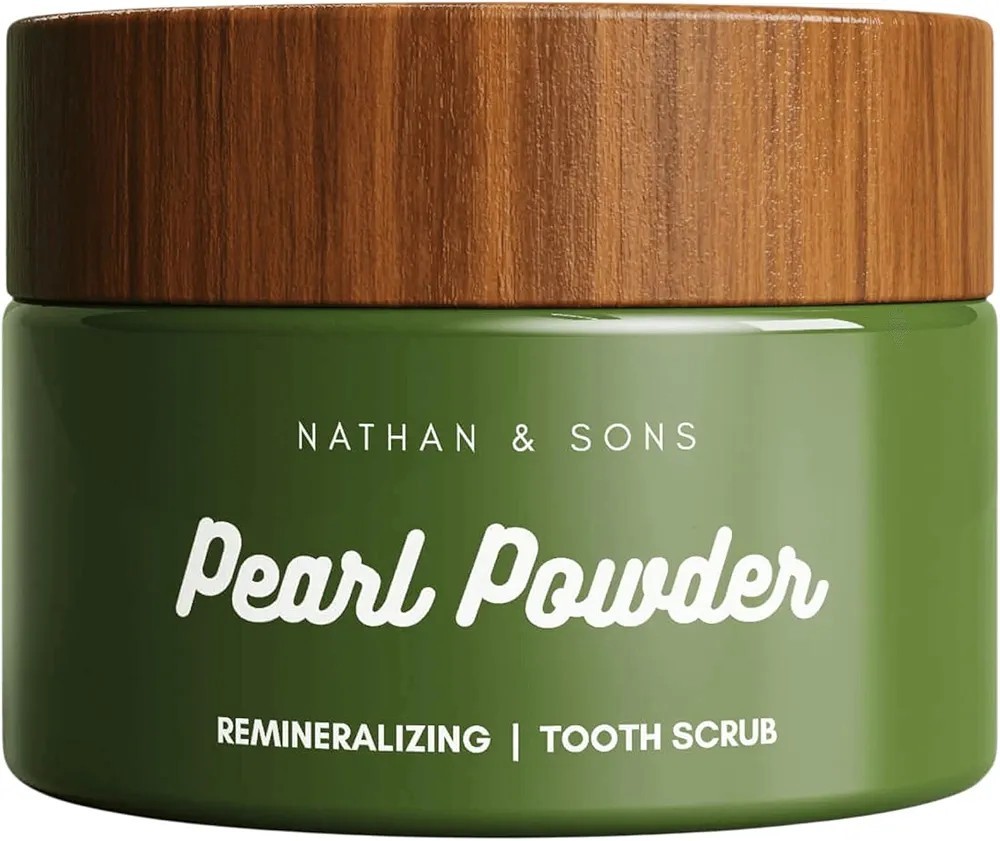 Nathan & Sons Pearl Powder Remineralizing Tooth Scrub Mastic Mint Net WT 30g New