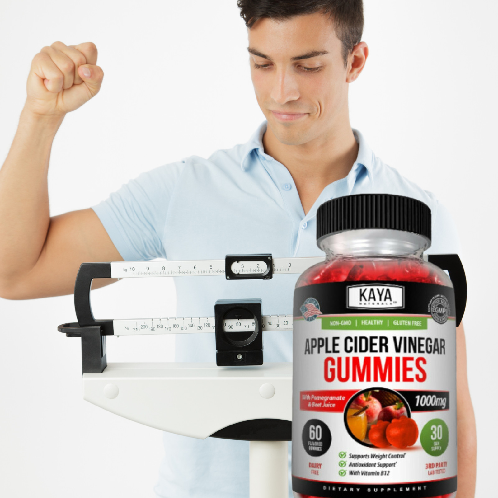 (3 Pack) Apple Cider Vinegar Gummies, Fast Weight Loss Cleanse – Compare to Goli