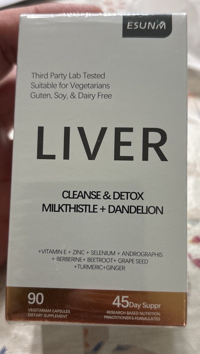 ESUNM Liver Support with Milk Thistle – 90 Capsules (45-Day Supply) – Cleanse