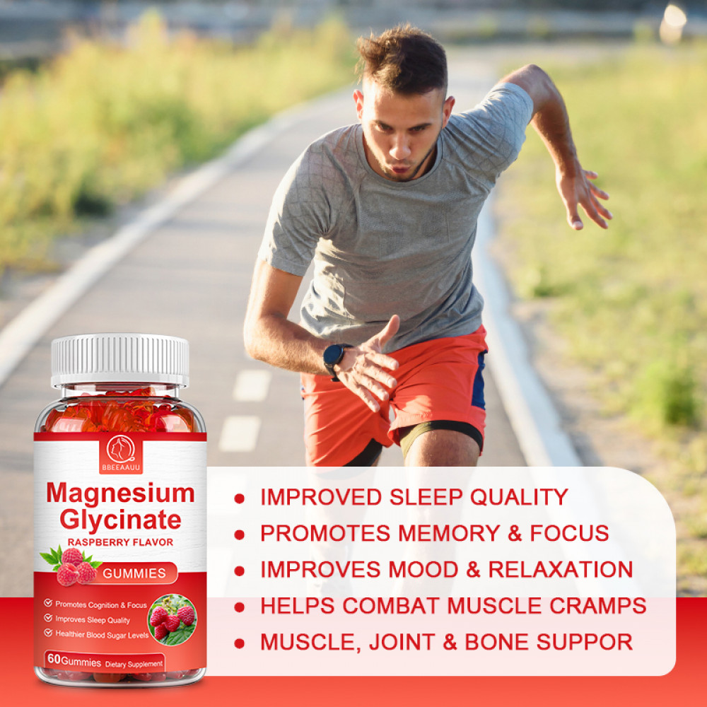 500mg Magnesium Glycinate Gummies Improve Sleep Promotes Cognition & Focus 120pc