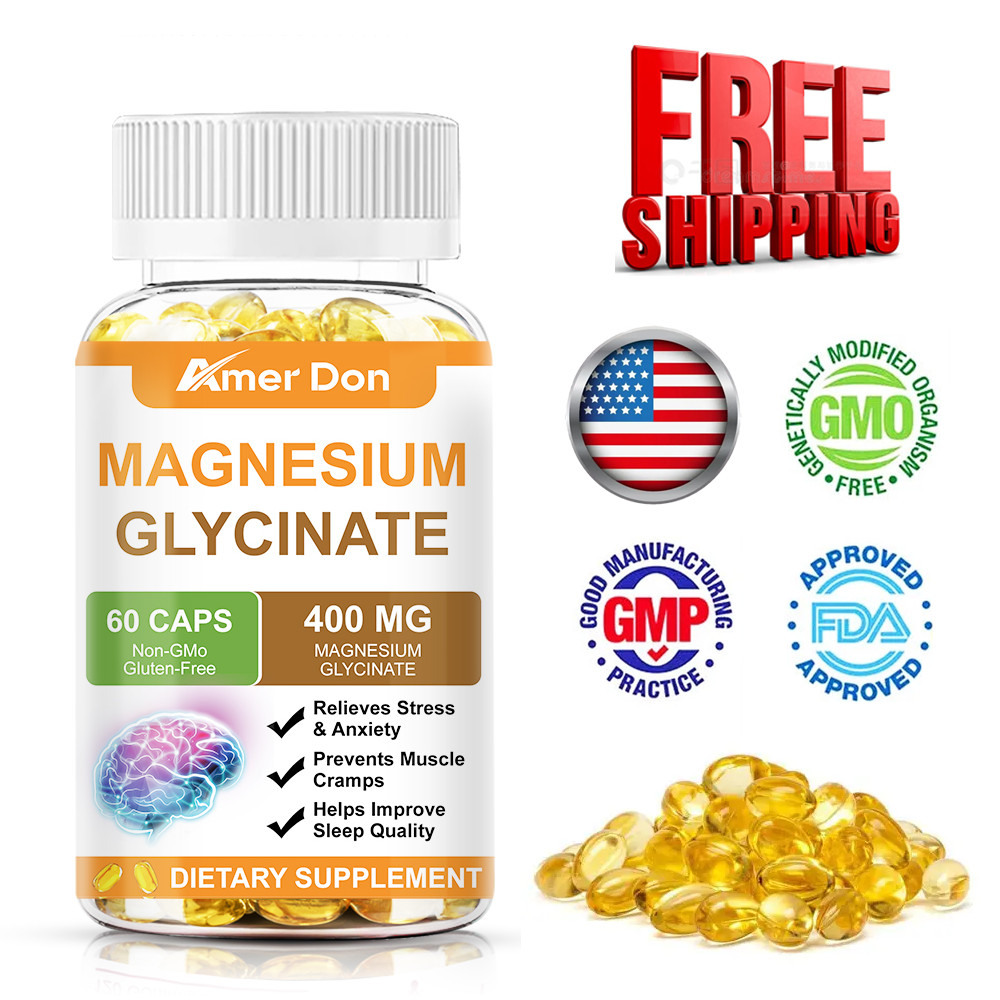 Amer Don’s High Absorption Magnesium Glycinate 400 mg, 60 Capules Non-GMO