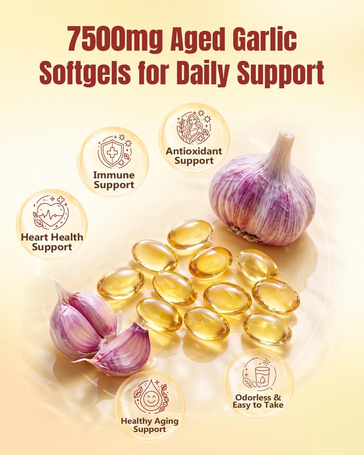 Aged Garlic Extract Softgels 300 Count Odorless Organic Garlic Extract, 151 …