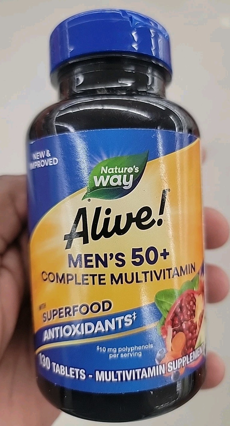 Nature’s Way Alive! Men’s 50+ Complete Multivitamin 130 Count (Pack of 1)