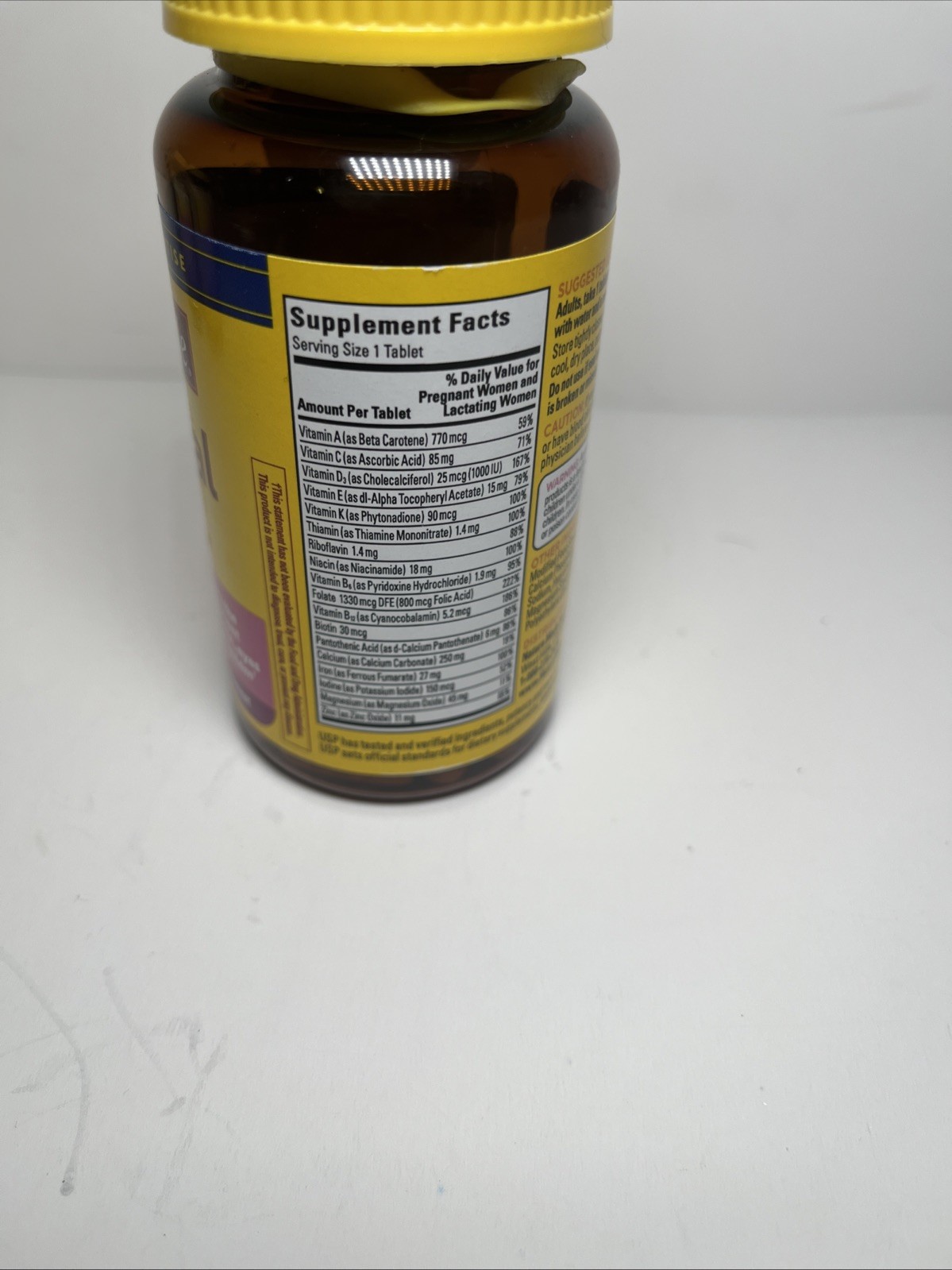 6x Nature Made Prenatal Folic Acid Multivitamin 50 Tablets (Each) EXP 05/2026