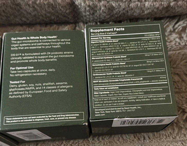 Lot Of 3 – SEED DS-01 DAILY SYNBIOTIC PROBIOTIC 60 capsules SEALED