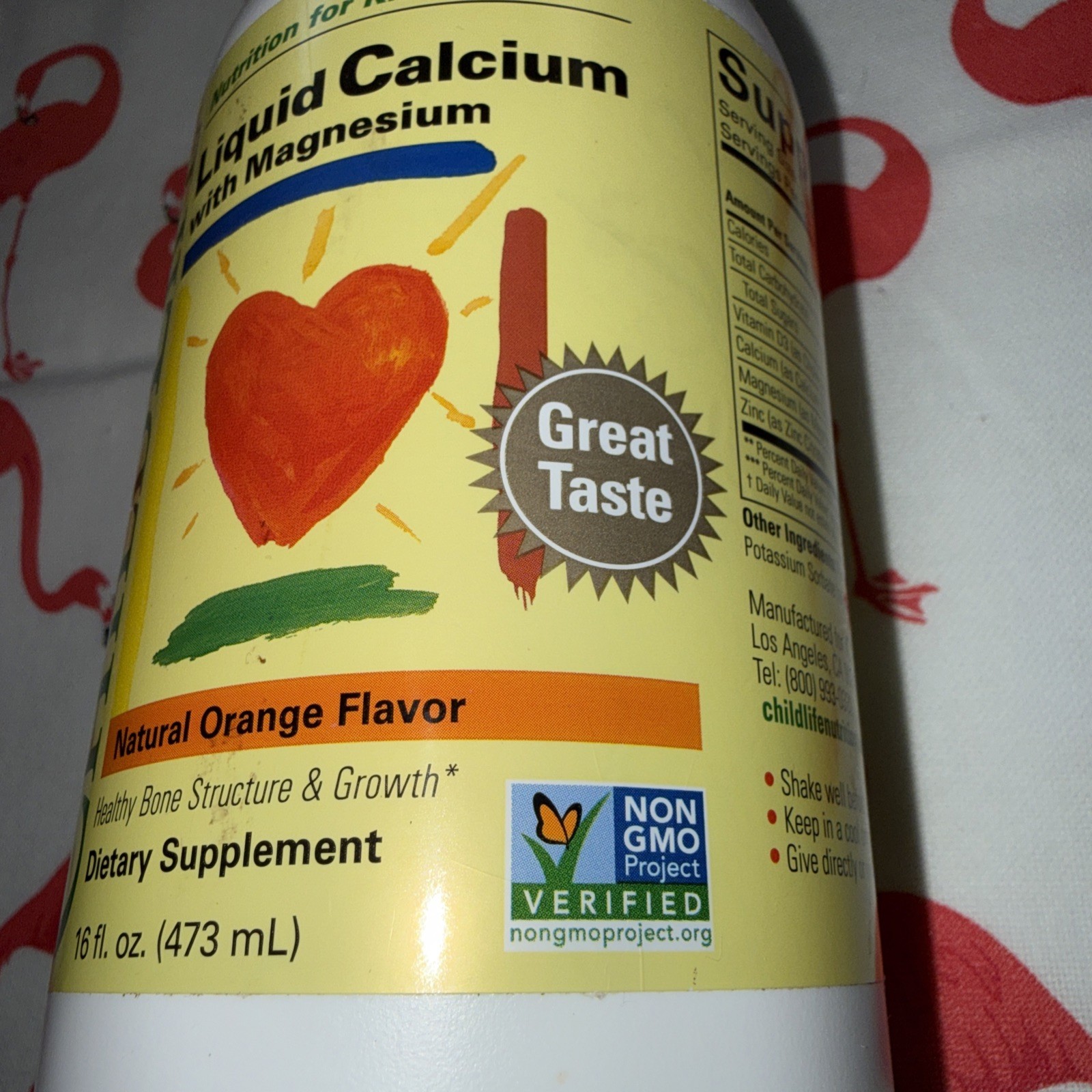 Essentials, Liquid Calcium with Magnesium, Natural Orange, 16 fl oz Free Ship