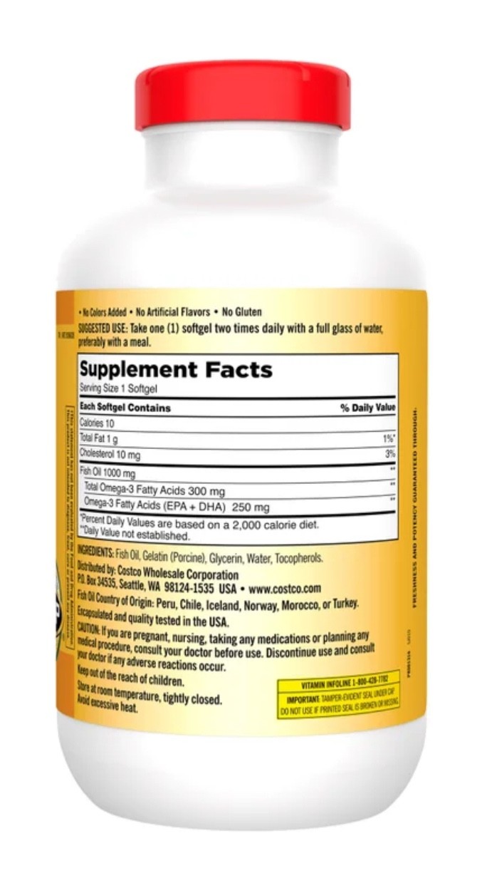 2 PACK Kirkland signature Fish Oil 1000 mg 400 Softgels x 2 = 800Ct EXP 07/2028