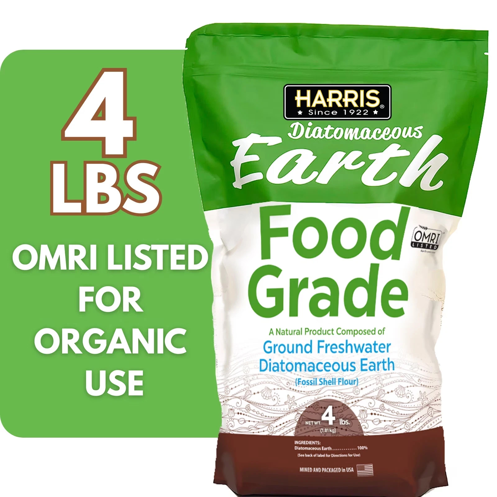 4 lbs. (64 oz.) Diatomaceous Earth Food Grade 100%