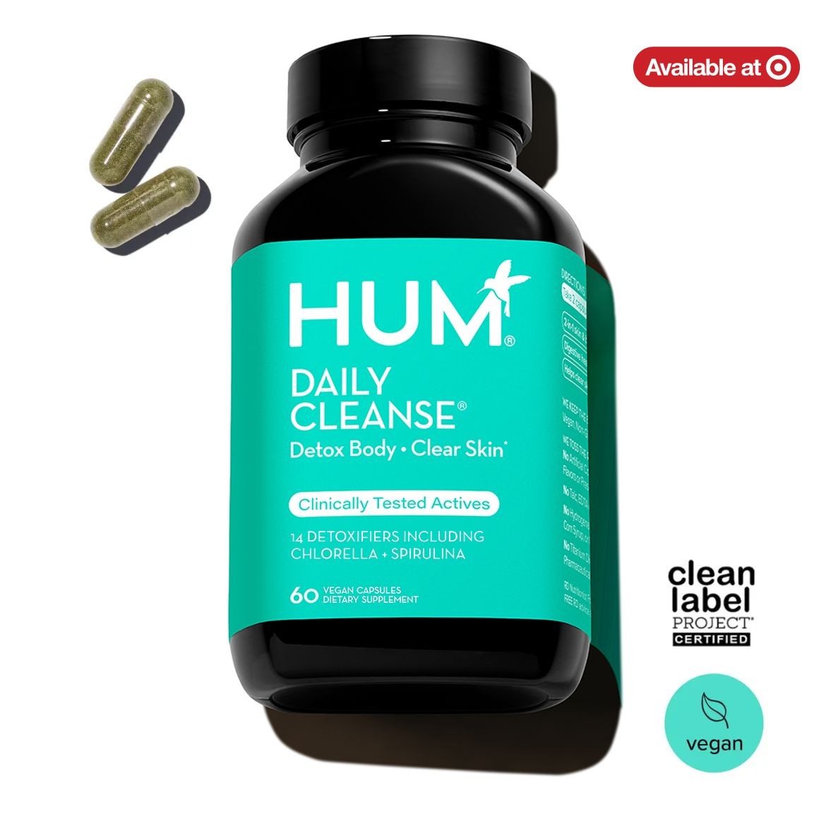 HUM The Pro Gut Bundle Digestive Health Supplement Kit Total Daily 180 Capsules
