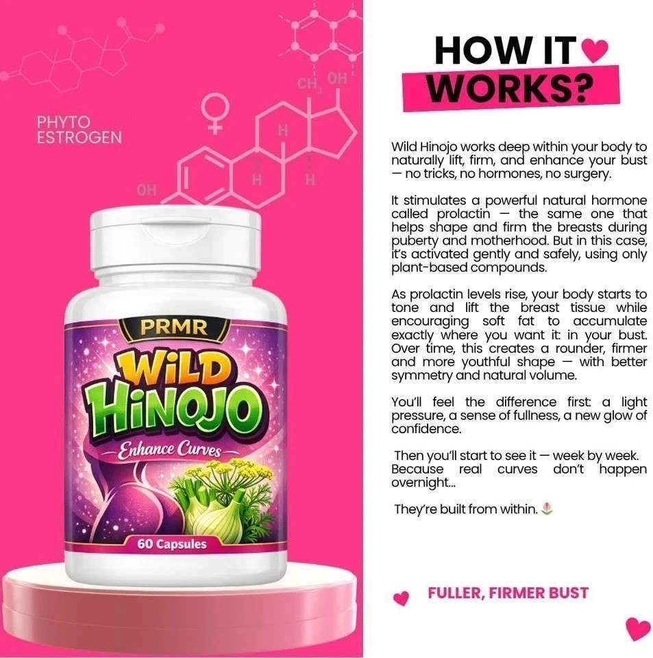 Bigger Booty, Bust & HIPS – Aguaje + Maca + Wild Hinojo Pills – 1 Month Supply