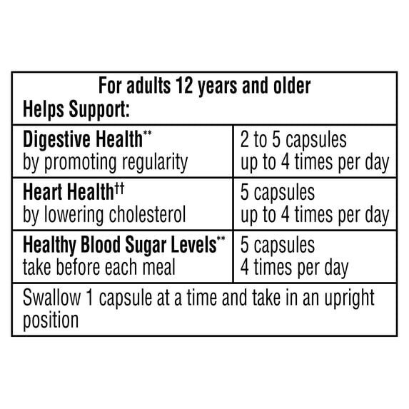 Equate 100% Psyllium Husk Daily Fiber Dietary Supplement Capsules, 160 Ct